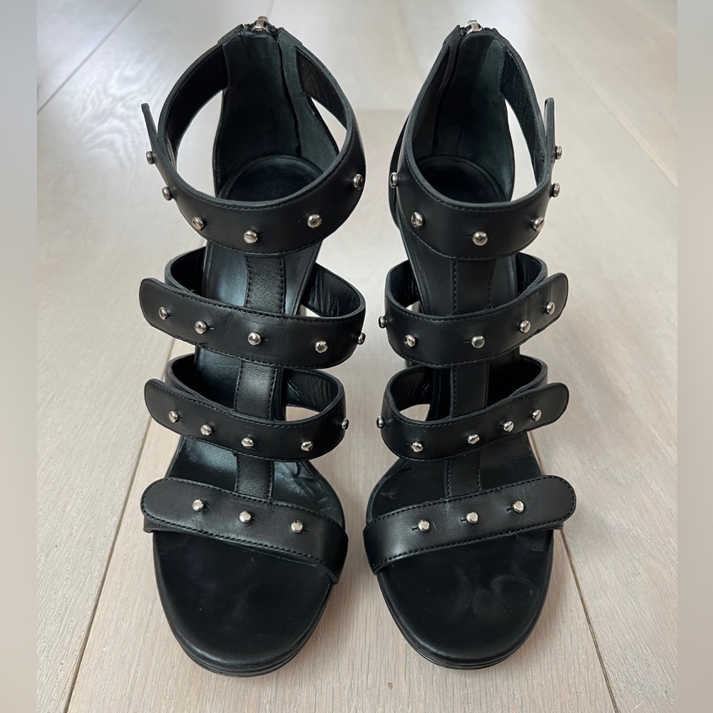 Gucci Studded Gladiator Caged Heeled Sandals